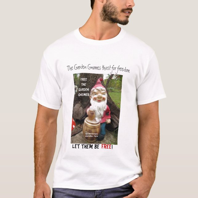 T-shirts Livre os gnomos do jardim (Frente)