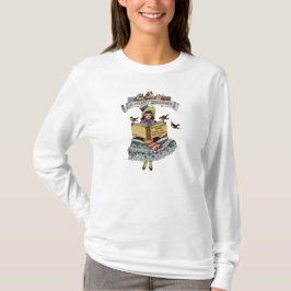 T-shirts Livro Menina Antiga e Papai Noel do Natal