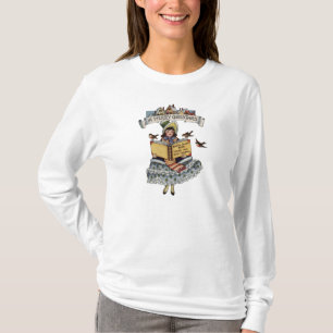 T-shirts Livro Menina Antiga e Papai Noel do Natal