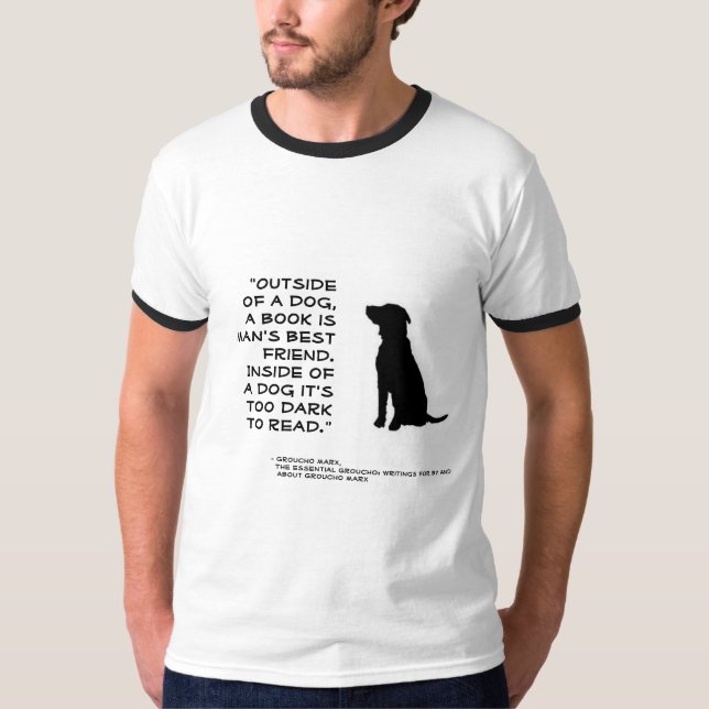 T-shirts Livros: O melhor amigo de um homem (Frente)