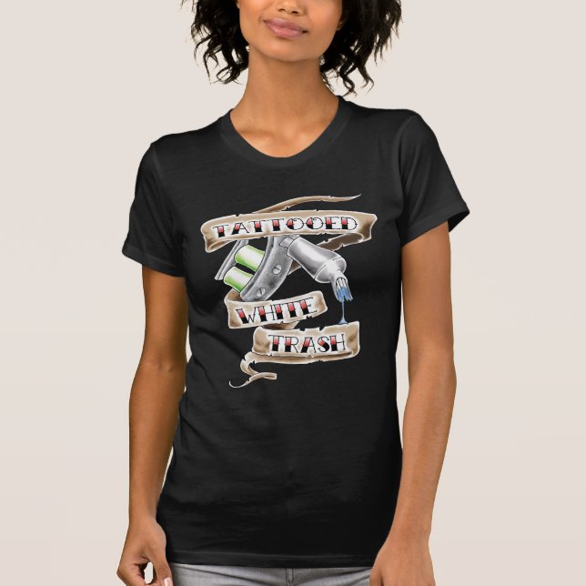 T-shirts Lixo branco Tattooed (Frente)