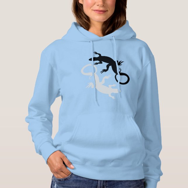 T-shirts Lizard Hoodies Réptil Art Hooded Sweatshirts Gift (Frente)