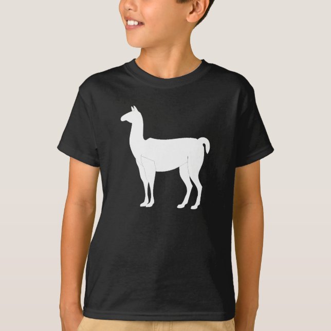 T-shirts Llama Silhouette (Frente)