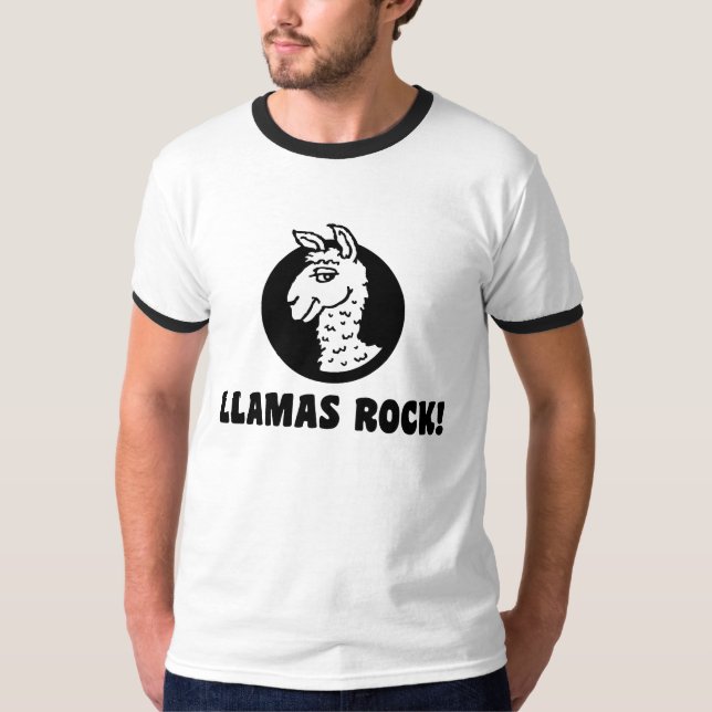 T-shirts Llamas Rock (Frente)