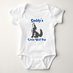 T-shirts Lobo cinzento do urro com texto azul