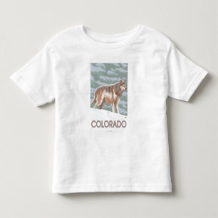 T-shirts Lobo cinzento StandingColorado