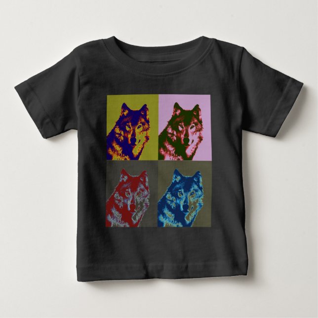 T-shirts Lobo da Pop Art (Frente)