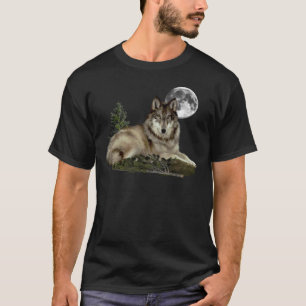 T-shirts lobo e lua