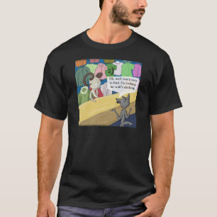 T-shirts Lobo em Pele de Cordeiro Divertido