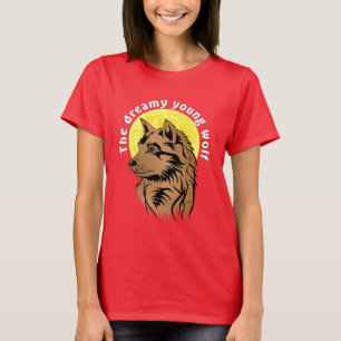 T-shirts lobo jovem sonhado