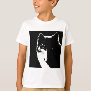 T-shirts Lobo Negro e Branco