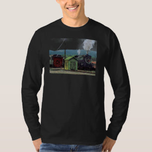 T-shirts Locomotiva de vapor que entra a jarda do trem
