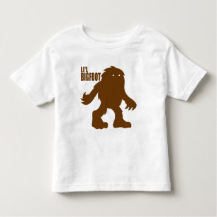 T-shirts Logotipo adorável de LI'L BIGFOOT - Brown bonito
