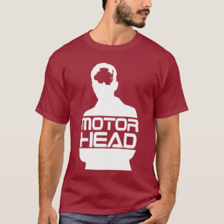 T-shirts logotipo branco principal do motor