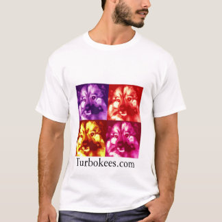 T-shirts logotipo colorido quadrilátero de Turbokees.com