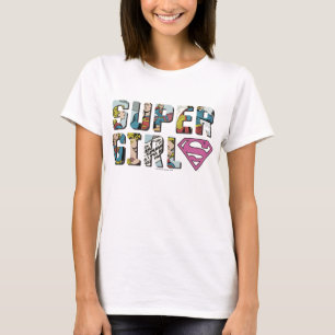 T-shirts Logotipo cómico de Supergirl