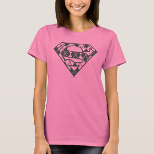 T-shirts Logotipo da Supergirl Black Argyle