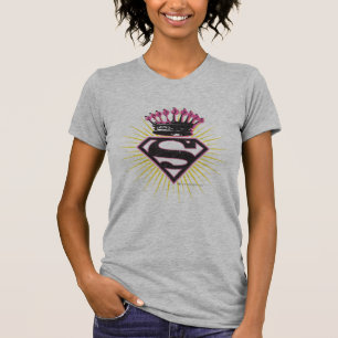 T-shirts Logotipo da Supergirl com Coroa