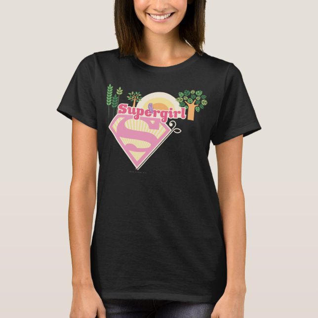 T-shirts Logotipo da Supergirl Nature (Frente)
