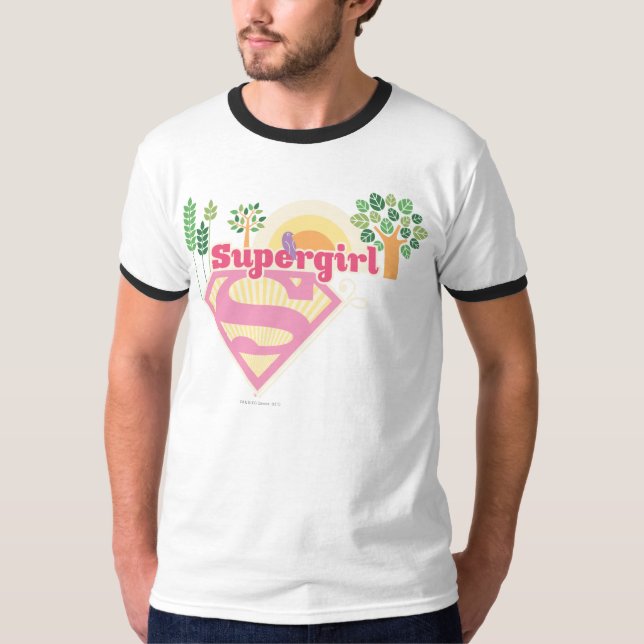 T-shirts Logotipo da Supergirl Nature (Frente)