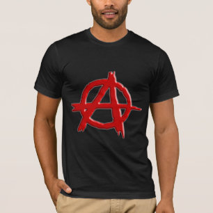 T-shirts Logotipo de Anarquia Vermelho Embarcado