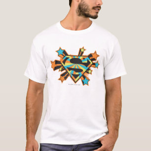 T-shirts Logotipo de Estrelas Coloridas da Supergirl