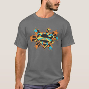 T-shirts Logotipo de Estrelas Coloridas da Supergirl