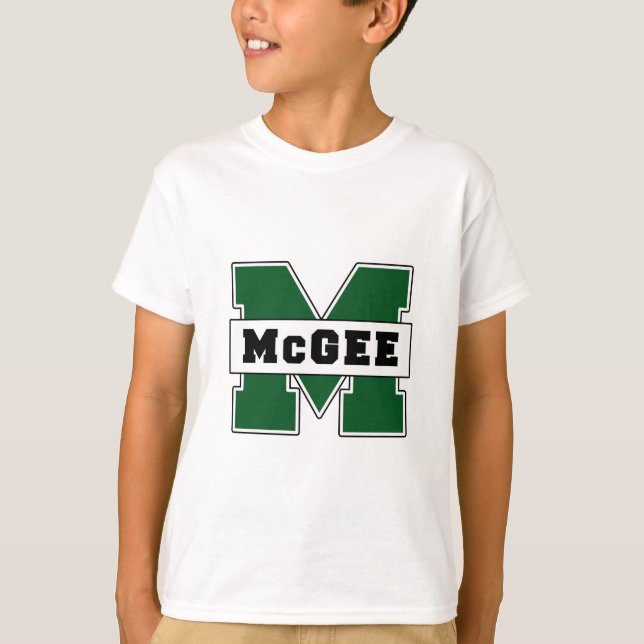 T-shirts Logotipo de McGee do Escolar-Estilo (Frente)