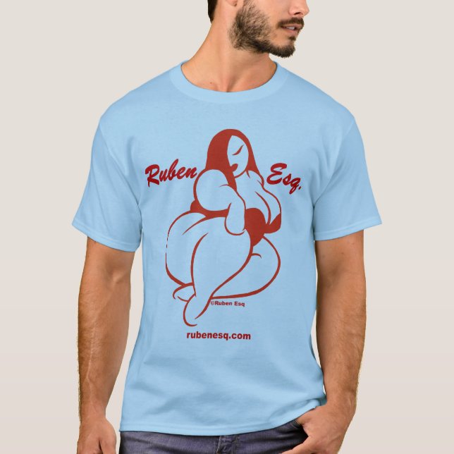 T-shirts Logotipo de Ruben Esq (vermelho) (Frente)