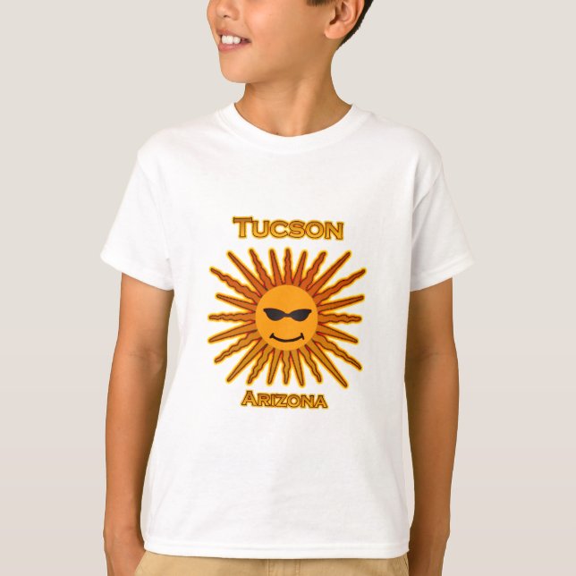 T-shirts Logotipo de texto da Arizona Tucson (Frente)
