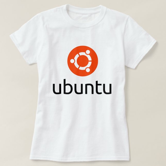T-shirts Logotipo de Ubuntu Linux (Frente do Design)