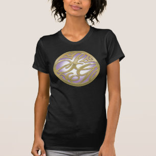 T-shirts Logotipo do círculo Dourado e roxo da Supergirl