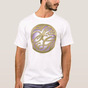 T-shirts Logotipo do círculo Dourado e roxo da Supergirl
