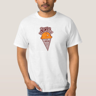 T-shirts Logotipo do cone do sorvete dos sabores de