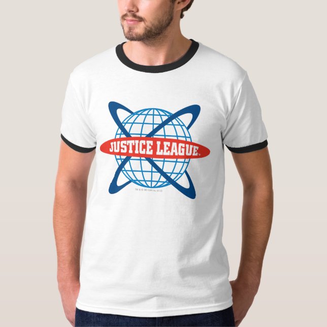 T-shirts Logotipo do Globo da Liga da Justiça (Frente)