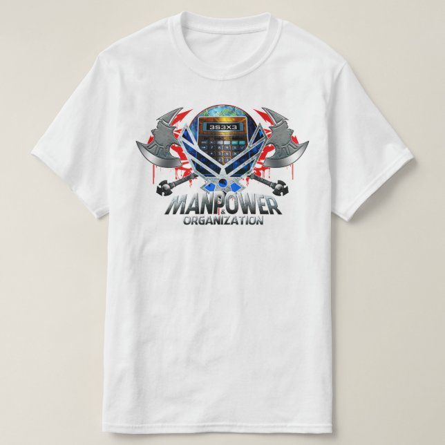 T-shirts Logotipo do Manpower Calculator Ax (Frente do Design)