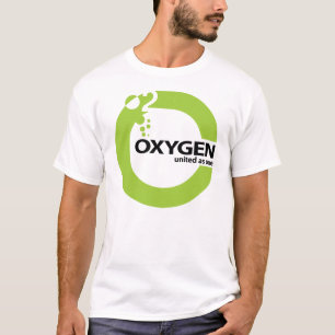 T-shirts Logotipo do oxigênio no branco