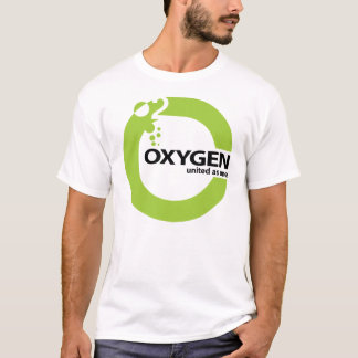 T-shirts Logotipo do oxigênio no branco