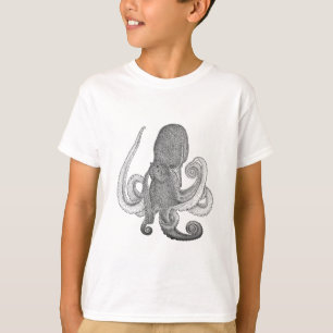 T-shirts Logotipo do polvo (linha arte)