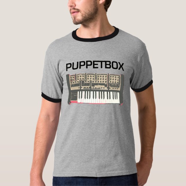 T-shirts Logotipo do sintetizador de Puppetbox (Frente)