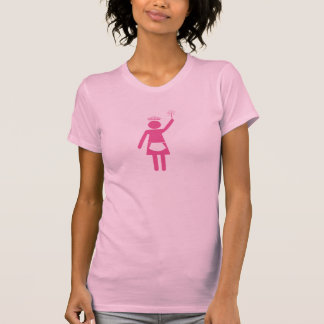T-shirts Logotipo doméstico do rosa da deusa