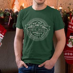 T-shirts Logotipo Dourado, Frankincense e Myrh Vintage