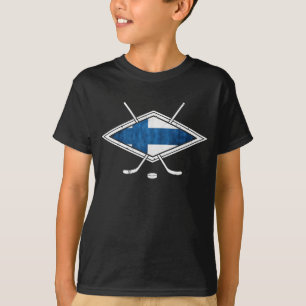T-shirts Logotipo finlandês Suomi da bandeira do hóquei