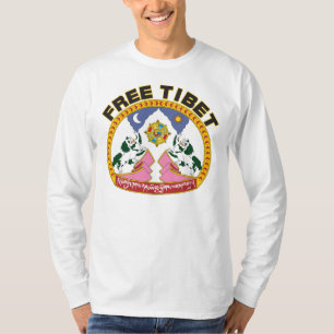 T-shirts Logotipo livre da bandeira de Tibet