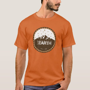 T-shirts Logotipo redondo Subdued da terra [alaranjado]