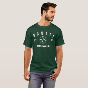 T-shirts Logotipo retro do basebol de Havaí