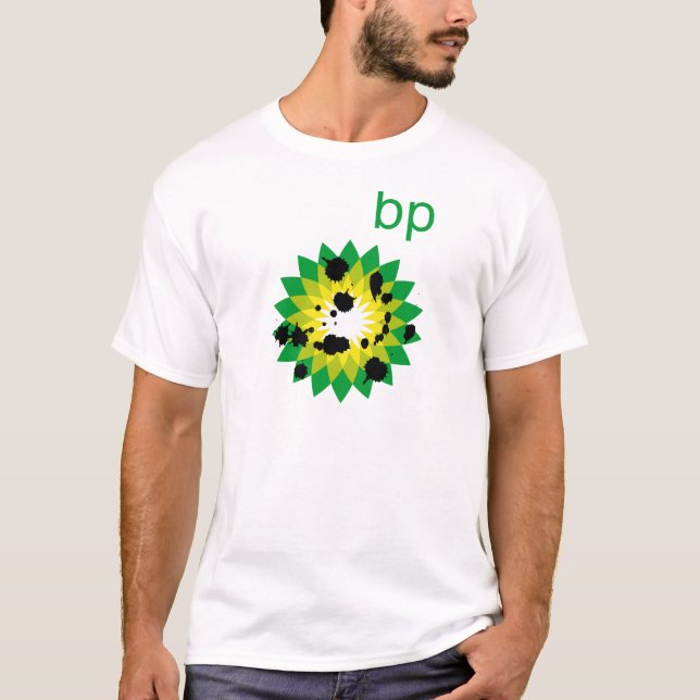 T-shirts Logotipo Spattered óleo de BP (Frente)