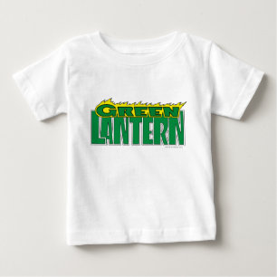 T-shirts Logotipo verde da lanterna - chamas amarelas