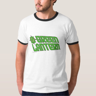 T-shirts Logotipo verde da lanterna inclinado