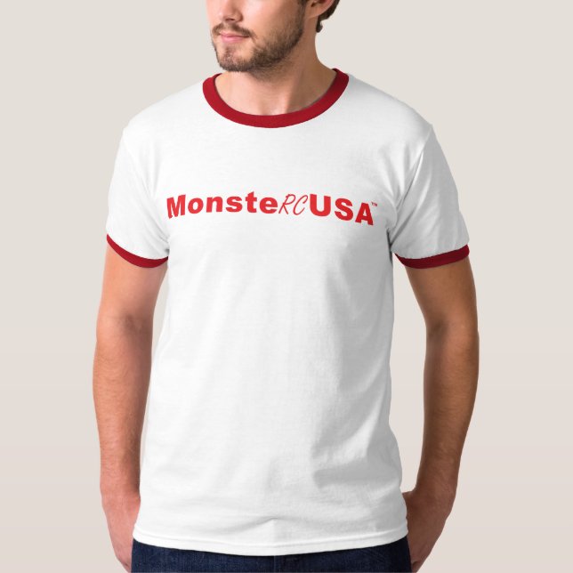T-shirts Logotipo vermelho de MonsteRCUSA (Frente)